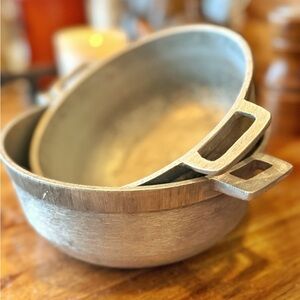 IMUSA Cast Aluminum Serving Bowls with Handles - Set of 2